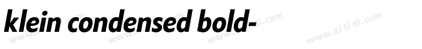 klein condensed bold字体转换